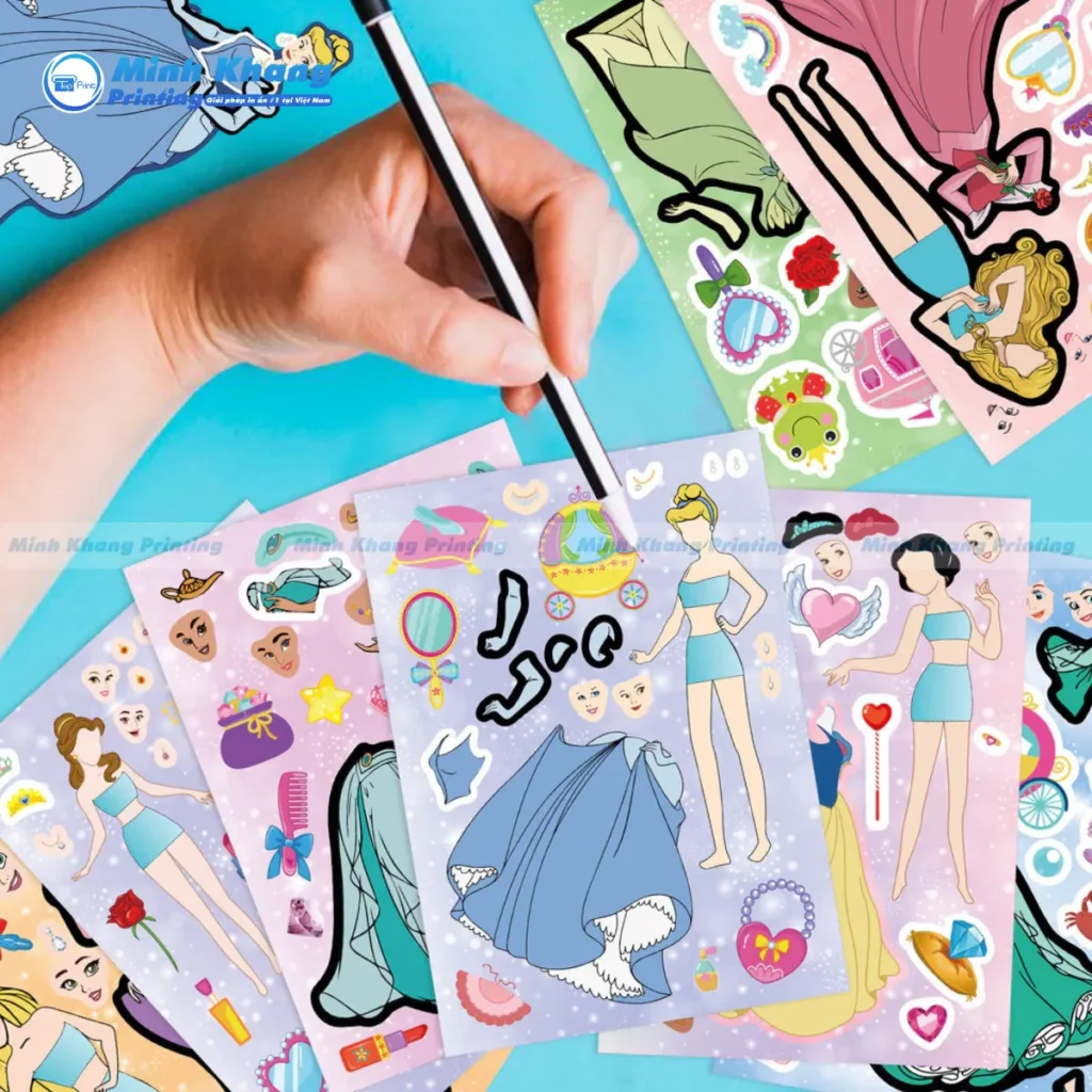 Mẫu sticker búp bê đẹp các công chúa Disney