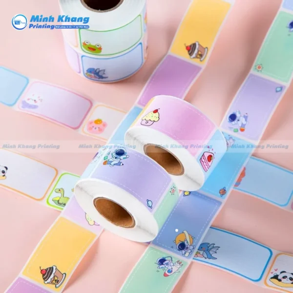 Mẫu sticker nhãn dán dùng để viết cho trẻ