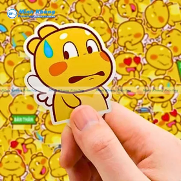 Mẫu Sticker khủng long vàng Sweet Quoobee biểu cảm ngộ nghĩnh