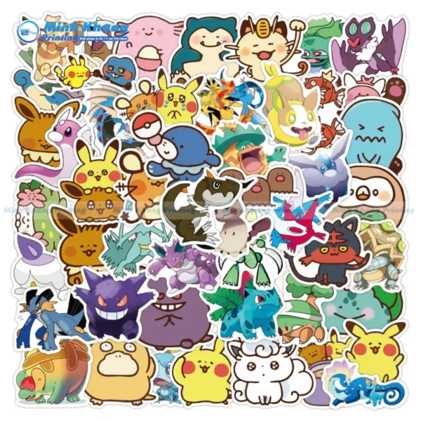 Mẫu sticker Pokemon chibi đáng yêu & hài hước