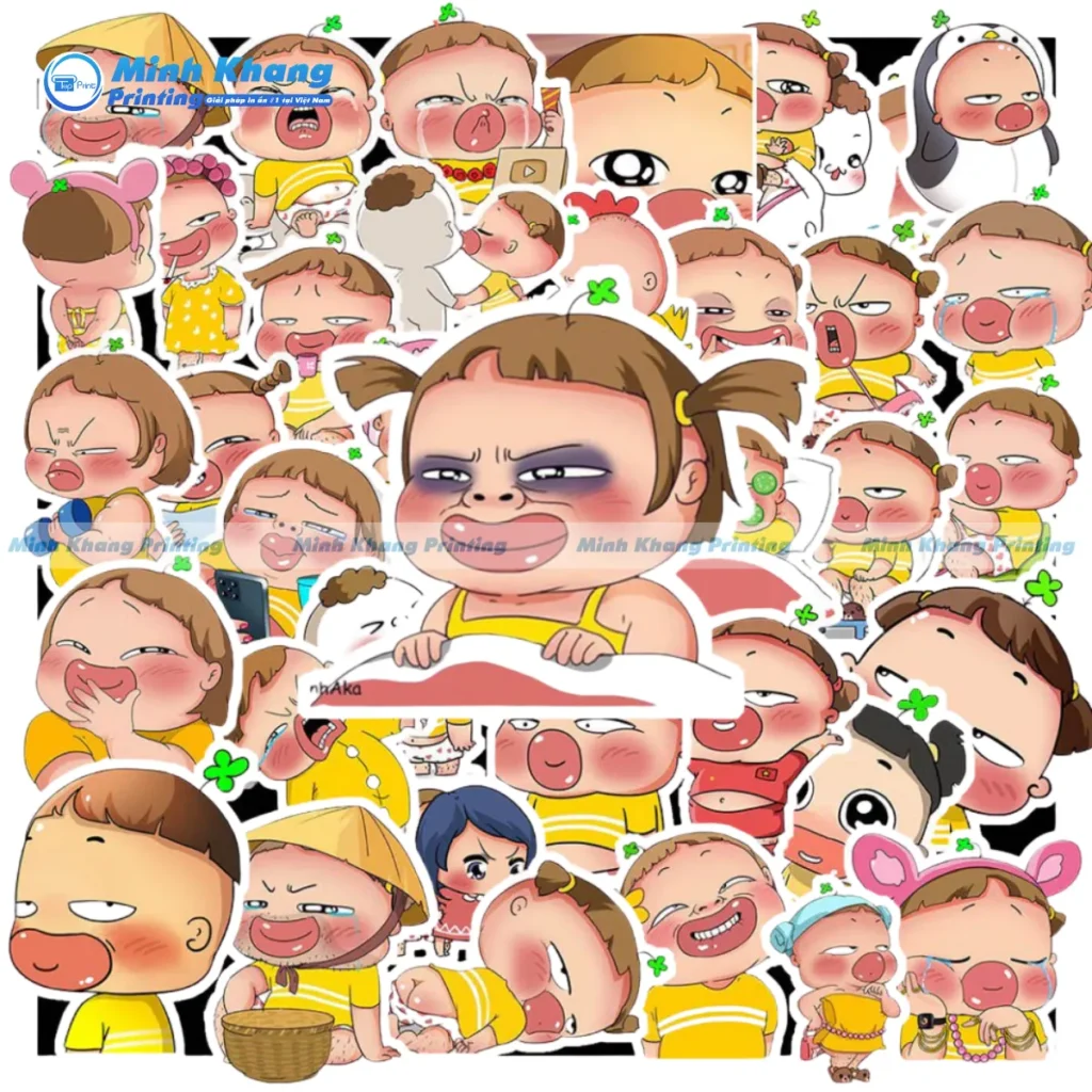 Mẫu sticker meme quỳnh aka hài hước, cá tính