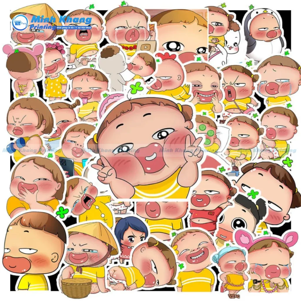 Mẫu sticker Quỳnh Aka được phân loại theo chủ đề đa dạng