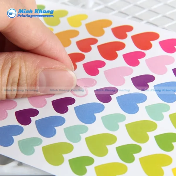 Mẫu sticker trái tim nhỏ cute, đơn sắc
