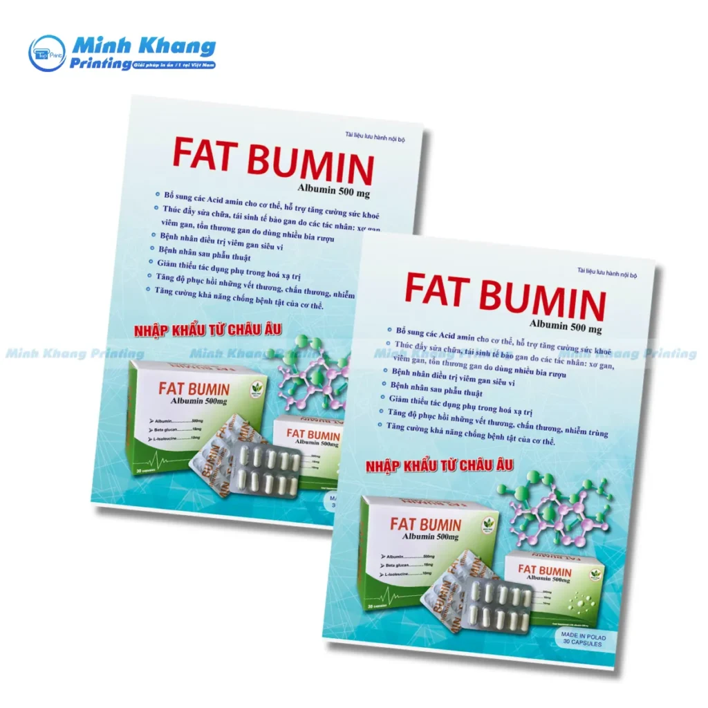 Mẫu tờ rơi quảng cáo thuốc FAT BUMIN