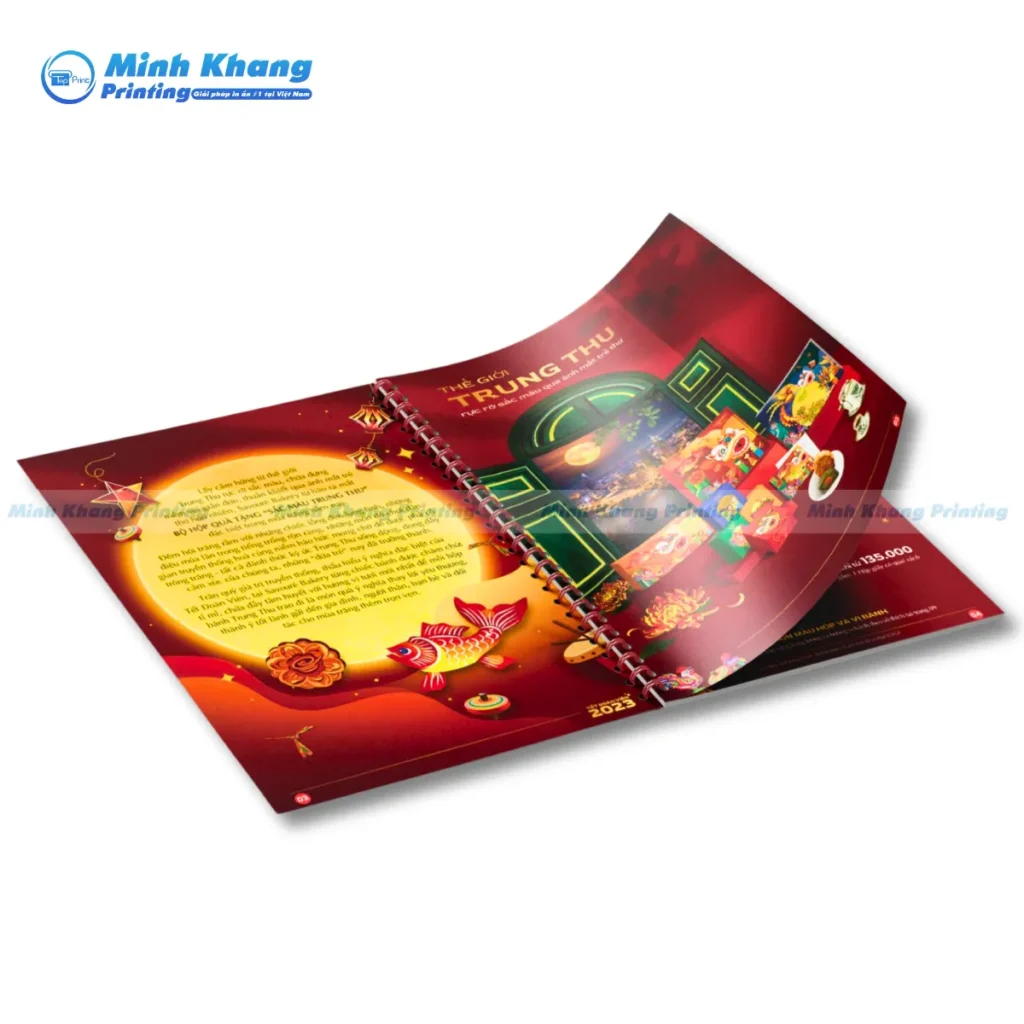 Mẫu catalogue trung thu đóng gáy lò xo đẹp, thu hút