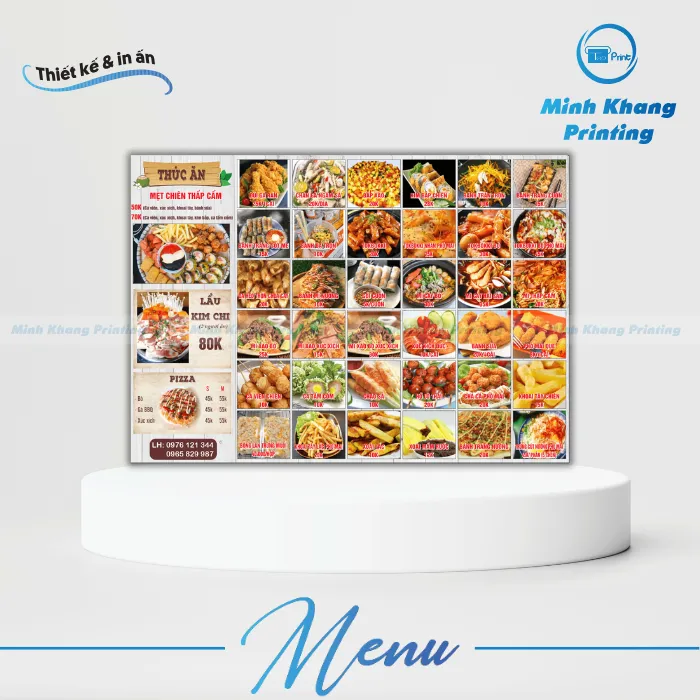 mẫu menu cá viên chiên