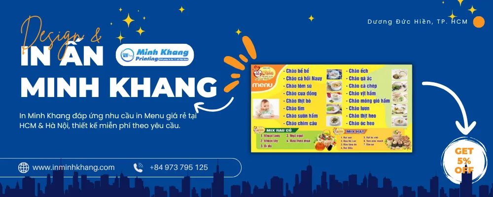 mẫu menu cháo dinh dưỡng