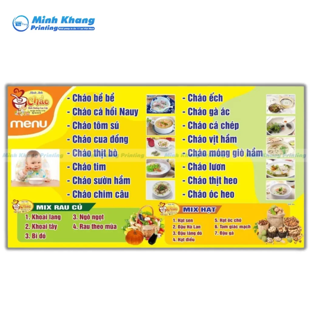 Mẫu Menu Cháo Dinh Dưỡng Là Gì?