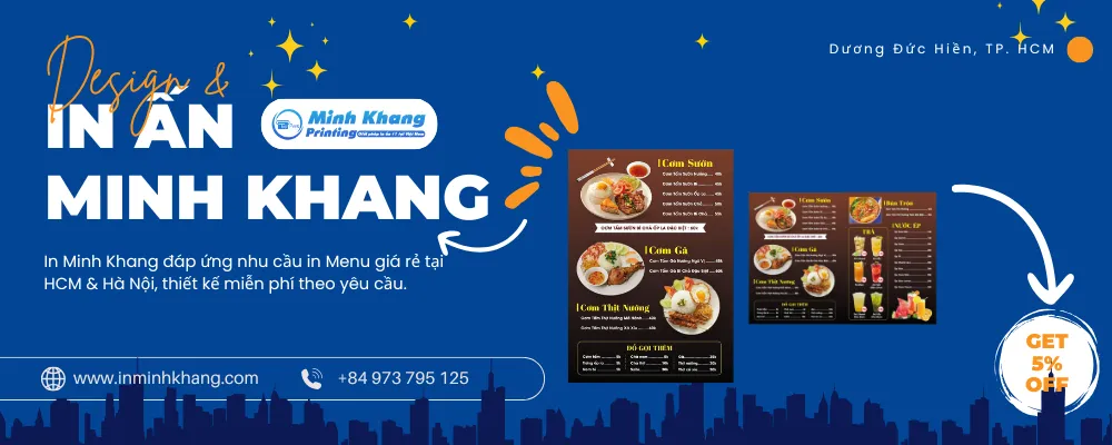 mẫu menu cơm tấm