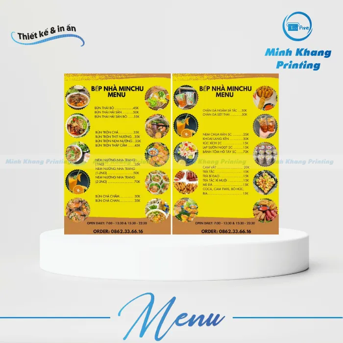 menu quán ăn vặt