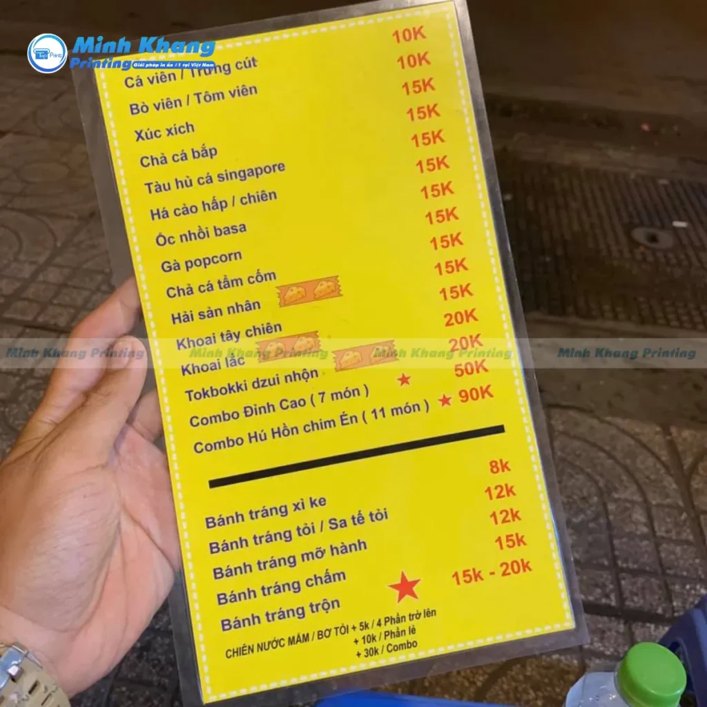 Bí Quyết Thiết Kế Menu Quán Ăn Vặt Hút Khách 