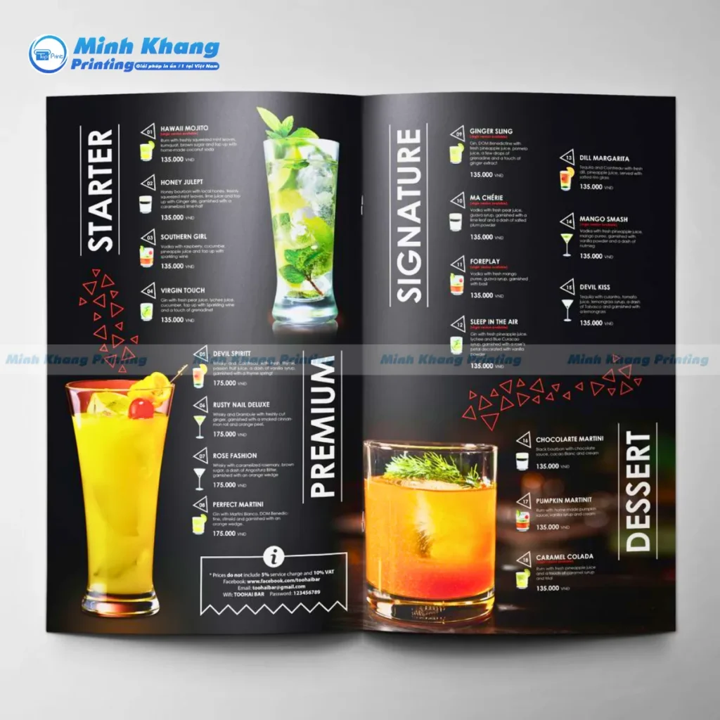 Bí Quyết Thiết Kế Menu Quán Bar Thu Hút