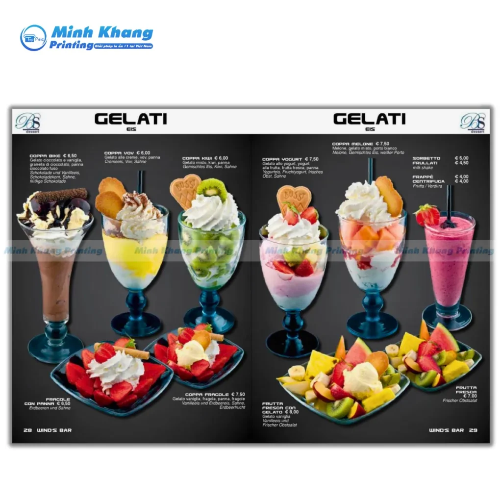 Tìm Hiểu Cơ Bản Về Vai Trò Của Menu Quán Kem