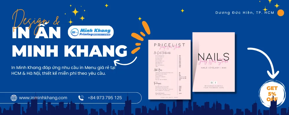 mẫu menu tiệm nail