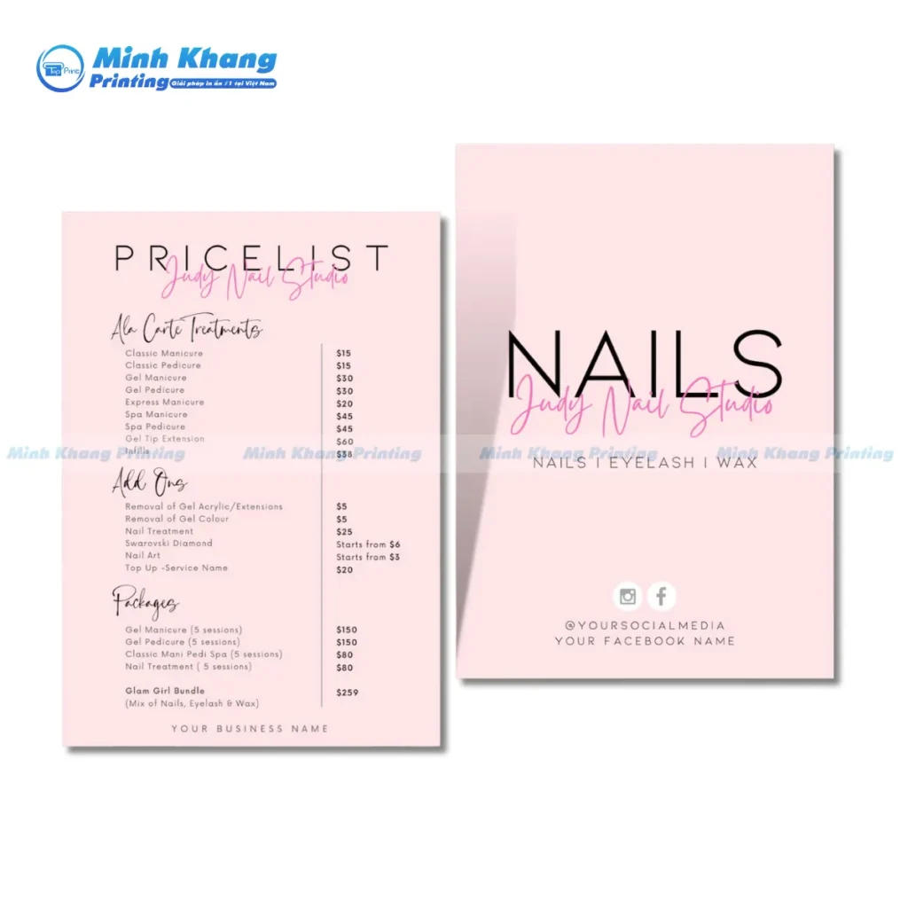 Tìm Hiểu Khái Quát & Hiệu Qủa bất ngờ của Menu Tiệm Nail