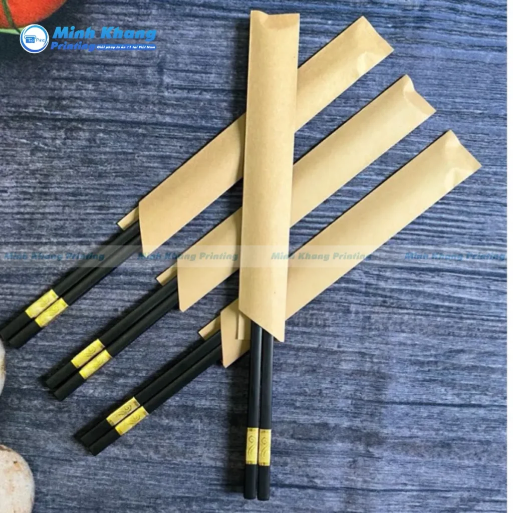 Mẫu túi giấy kraft đựng đũa thân thiện với môi trường