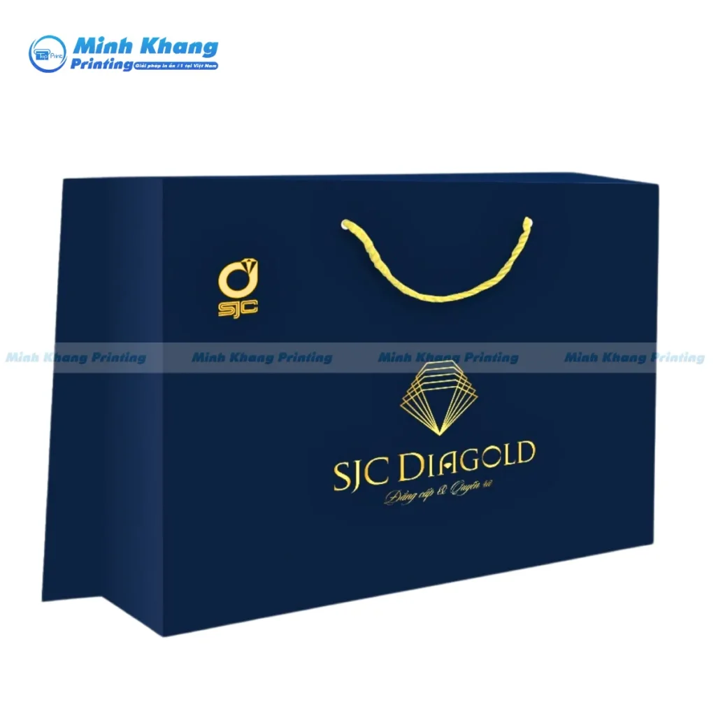 Mẫu ép kim túi giấy SCJ DIAGOLD đựng quà cao cấp