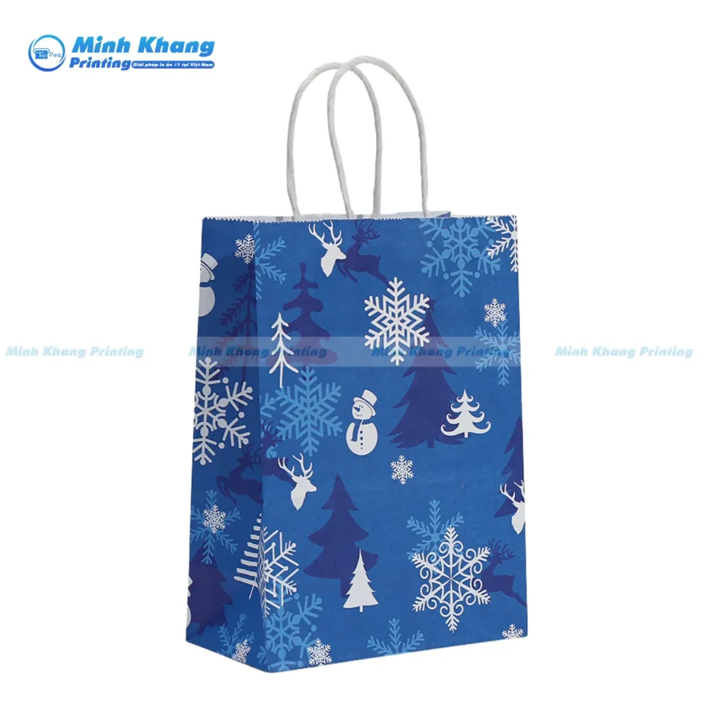 Mẫu túi giấy noel đựng làm quà cho người thân, bạn bè