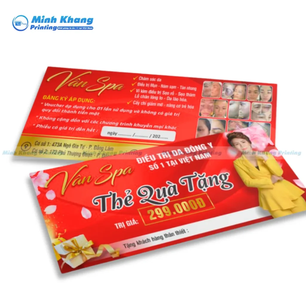 Mẫu phiếu quà tặng điều trị da đông y trị giá 299.999VNĐ