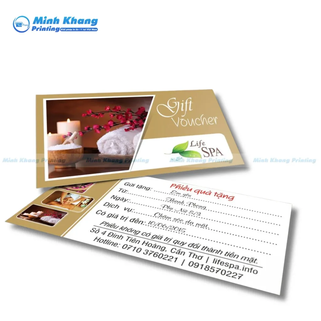 Mẫu phiếu quà tặng Life Spa ngày phụ nữ 8/3