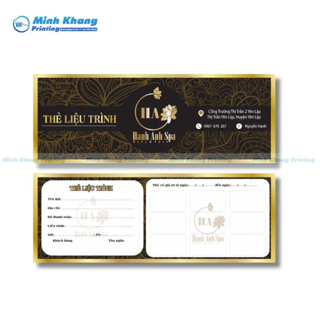 Các Yếu Tố Vàng Trong Quy Cách In Tạo Nên một Voucher Spa Hoàn Hảo
