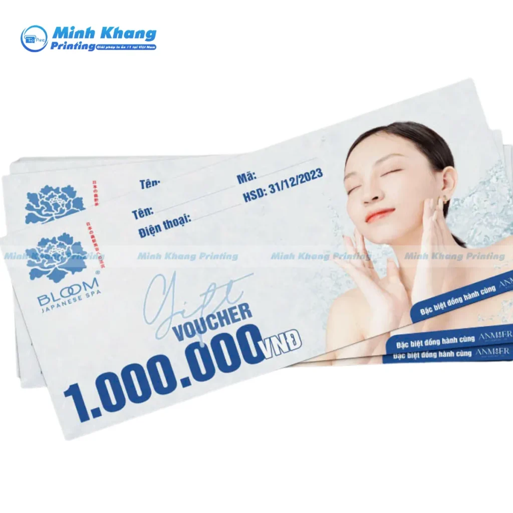 Mẫu gift voucher spa 1.000.000VNĐ BlOOM JAPANESS