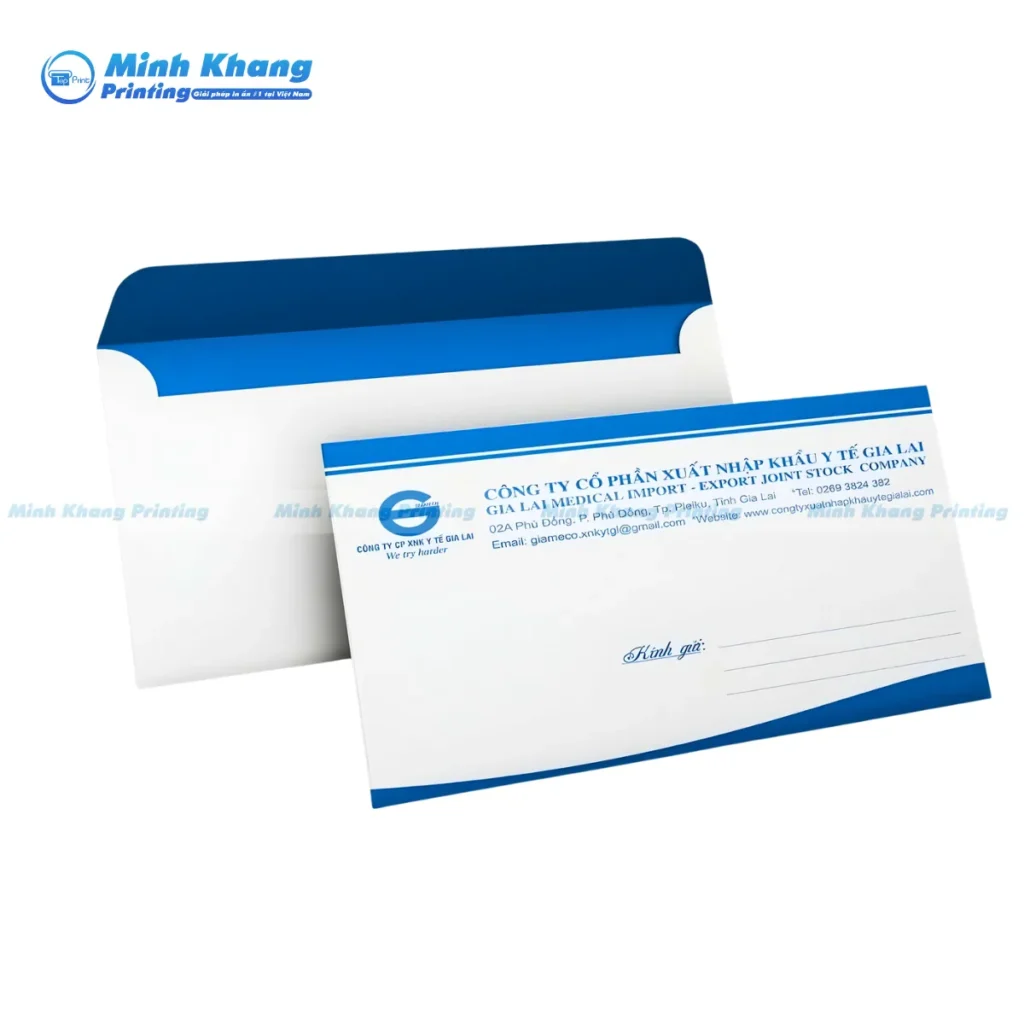 Mẫu bao thư A5 màu sắc chủ đạo theo thương hiệu, in offset chính xác