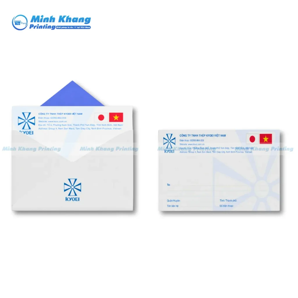 Mẫu phong bì A5 kích thước chuẩn 16x23cm, thích hợp đựng thiệp mời trang trọng