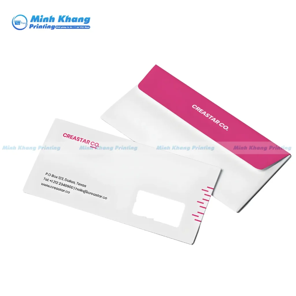 Mẫu phong bì A5 kích thước 16 x 23 cm, đựng vừa giấy A4 gấp đôi