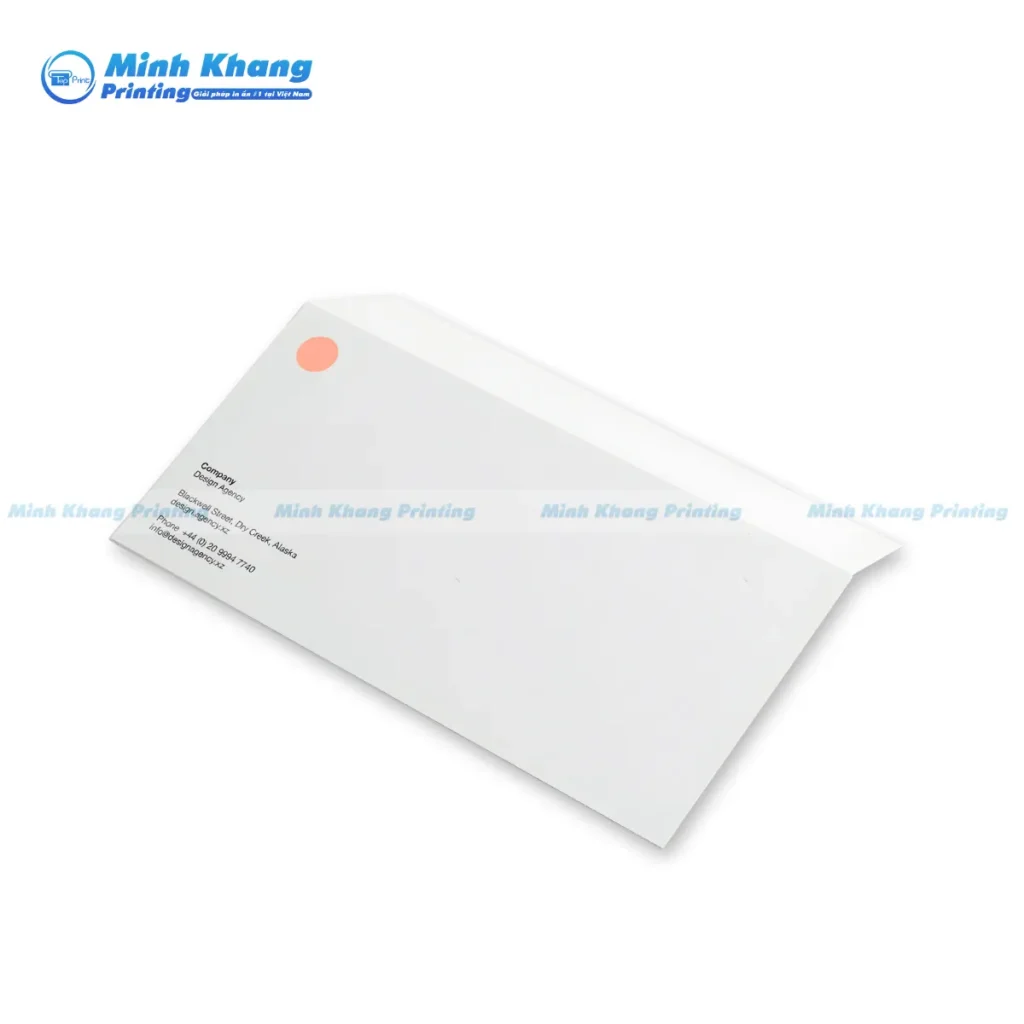 Mẫu phong bì bao thư trắng nắp gặp chữ nhật dành cho doanh nghiệp