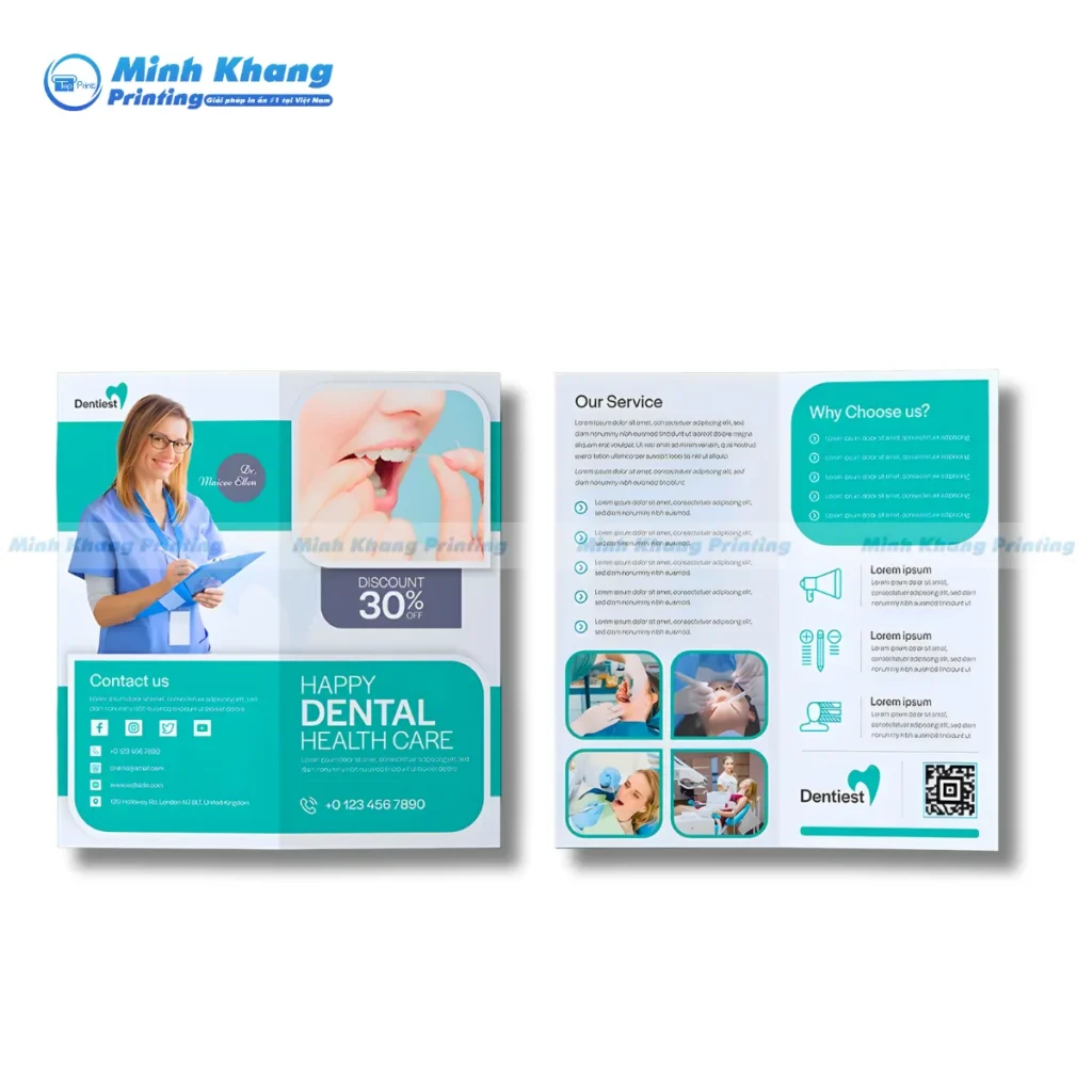 Mẫu brochure giới thiệu dịch vụ tẩy trắng răng của phòng khám 