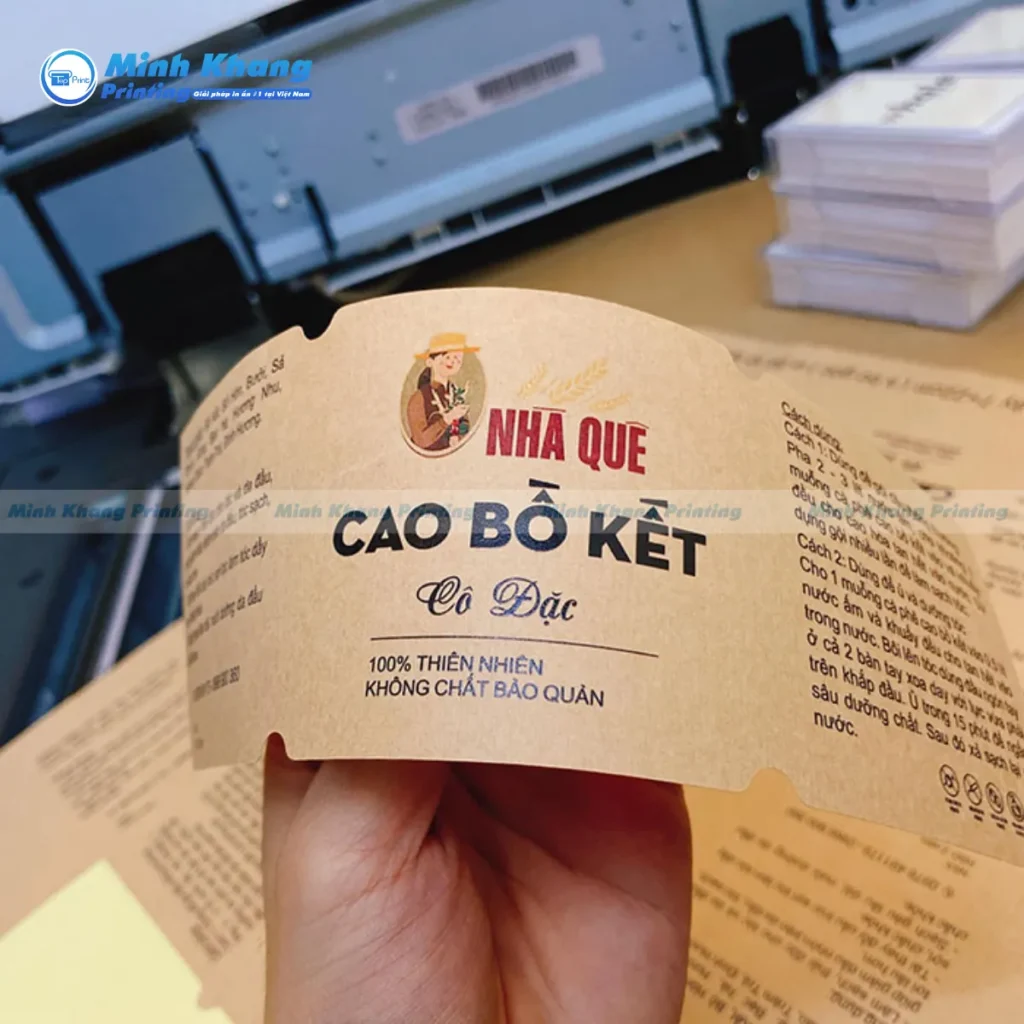 decal giấy kraft bao bì mỹ phẩm