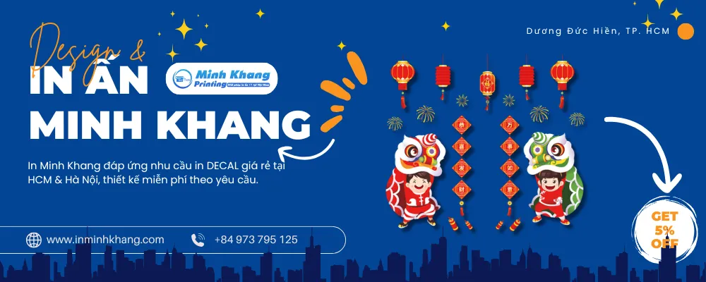 In Decal Trang Trí Cửa Kính Tết Giá Rẻ 