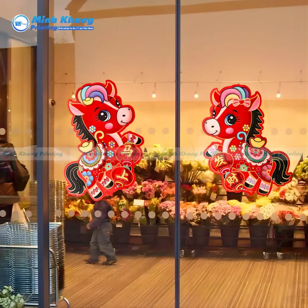 decal trang trí cửa tết 2026 giá rẻ