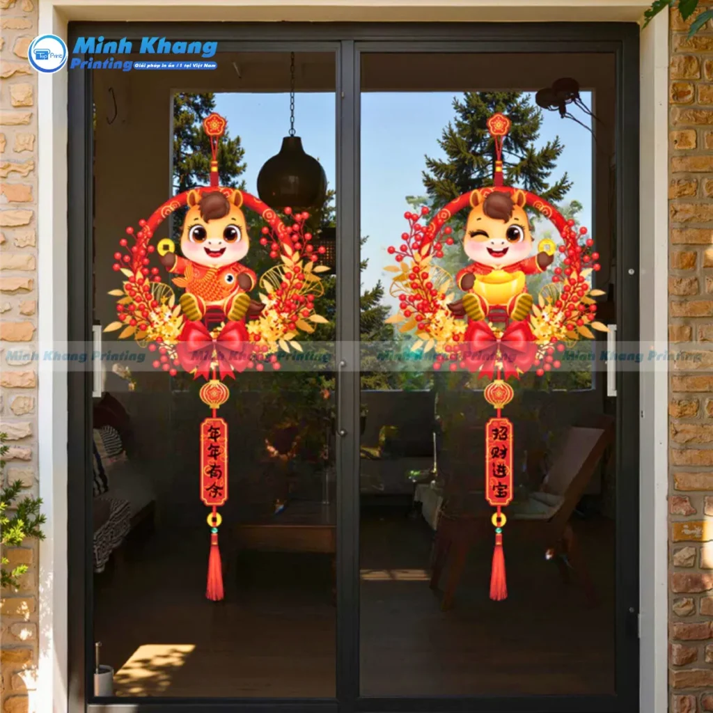 decal trang tri cua kinh tet gia re