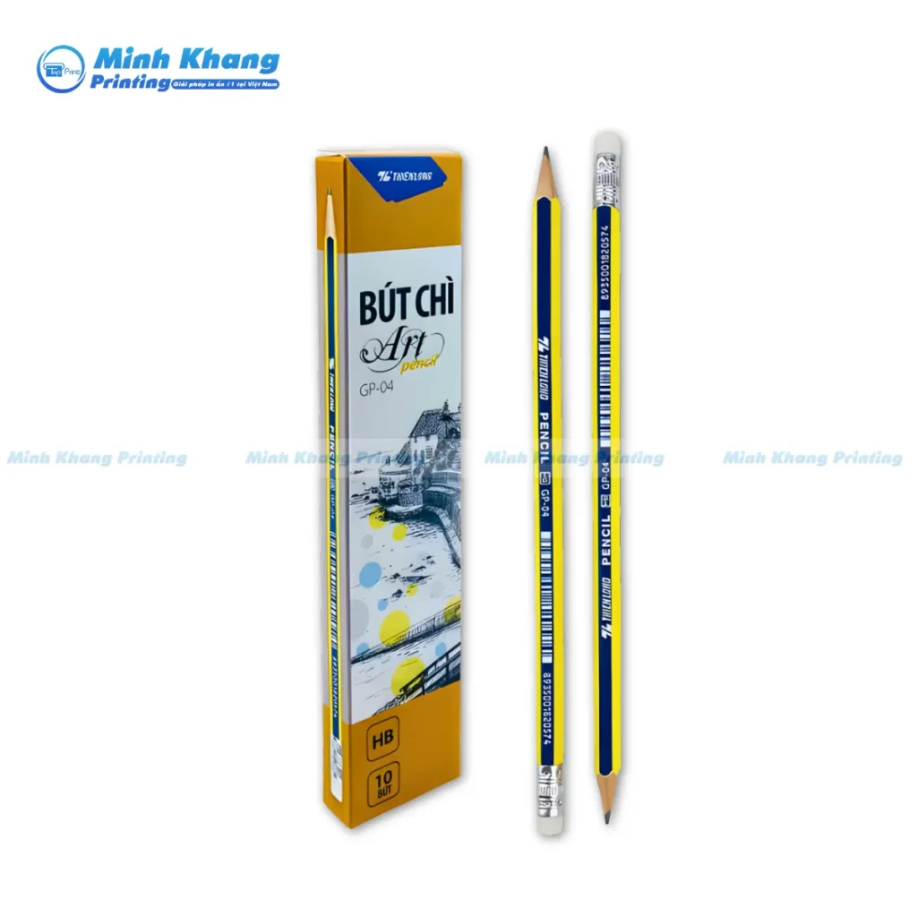 Mẫu hộp giấy dài đựng bút chì Thiên Long