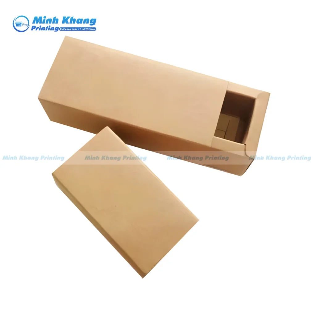 Mẫu hộp giấy dài nắp trượt đựng bánh kẹo tiện lợi