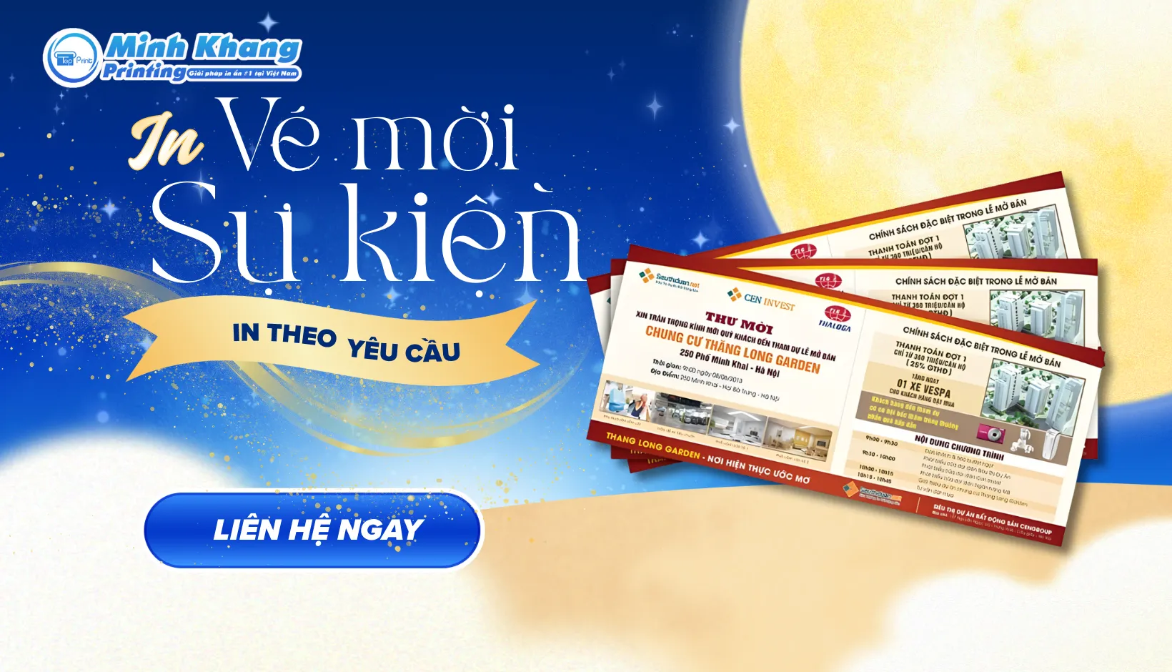 In Vé Mời Sự Kiện Giá Rẻ, Theo Yêu Cầu Tại HCM, Hà Nội