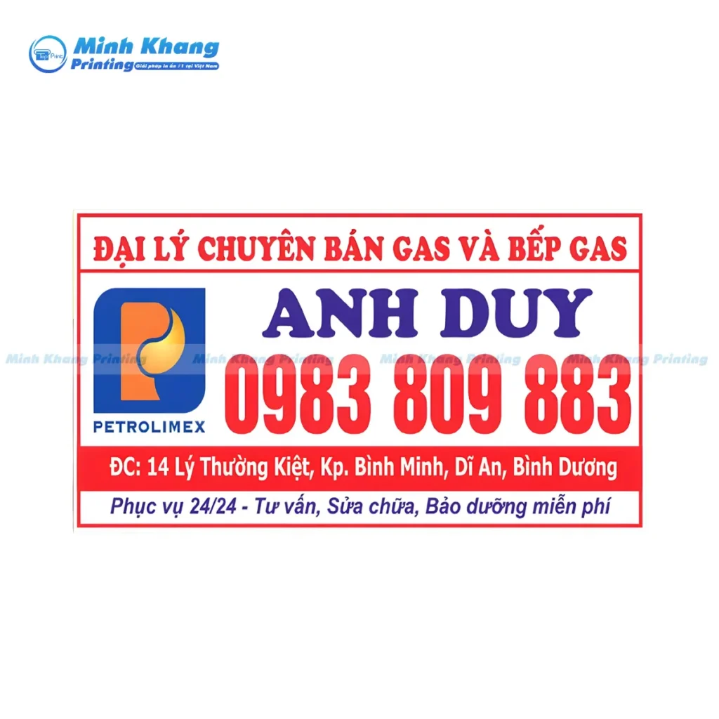 Mẫu tem nhãn bình gas petrolimex đại lý Anh Duy