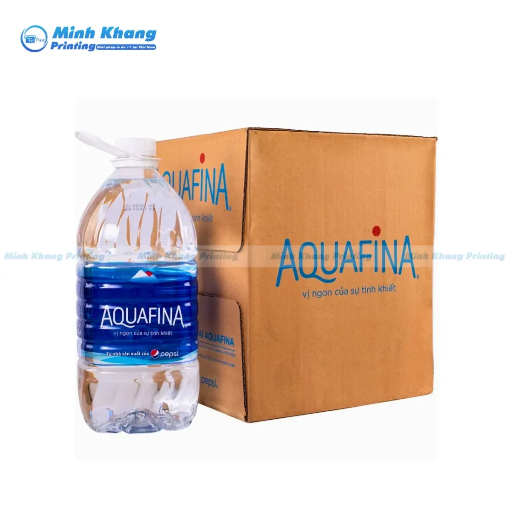 Mẫu tem nhãn nước khoáng AQUAFINA 5 lít