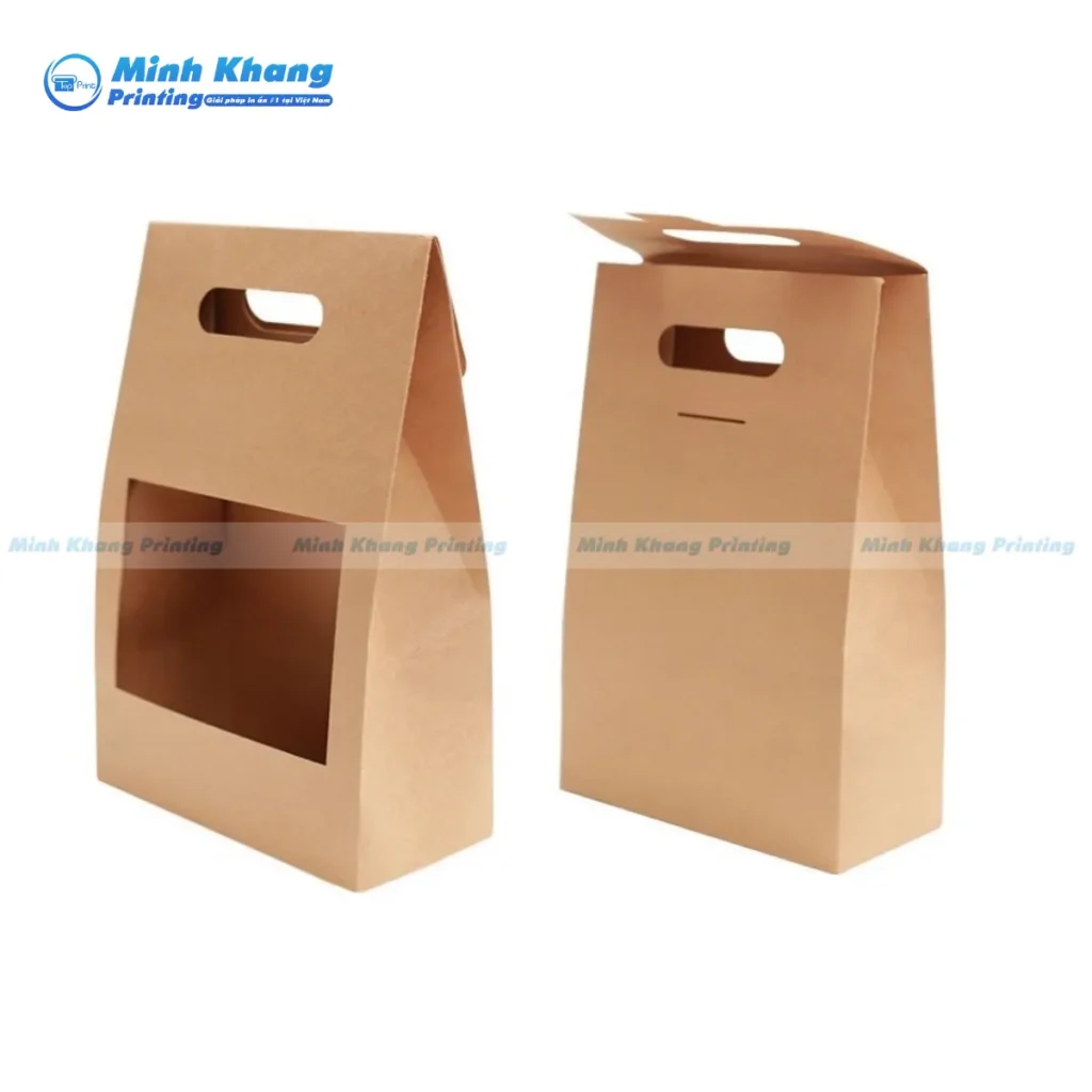 Mẫu túi giấy cửa sổ có khoét tay cầm tiện lợi
