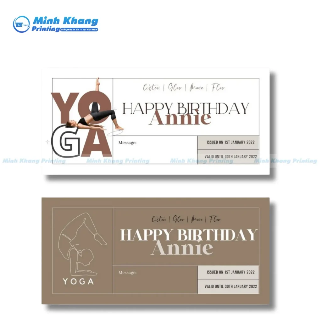 Mẫu voucher yoga tri ân thành viên nhân dịp sinh nhật