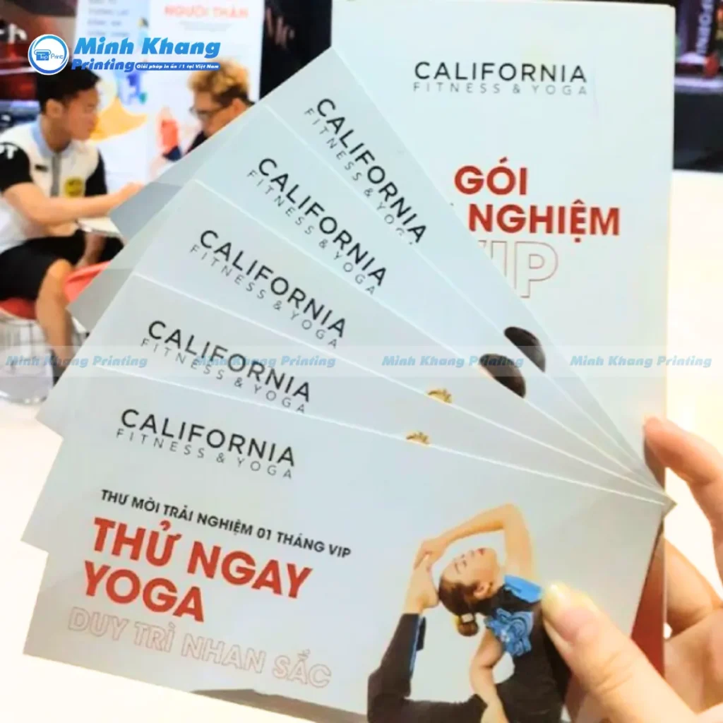 Mẫu voucher trải nghiệp 1 tháng VIP yoga tại California
