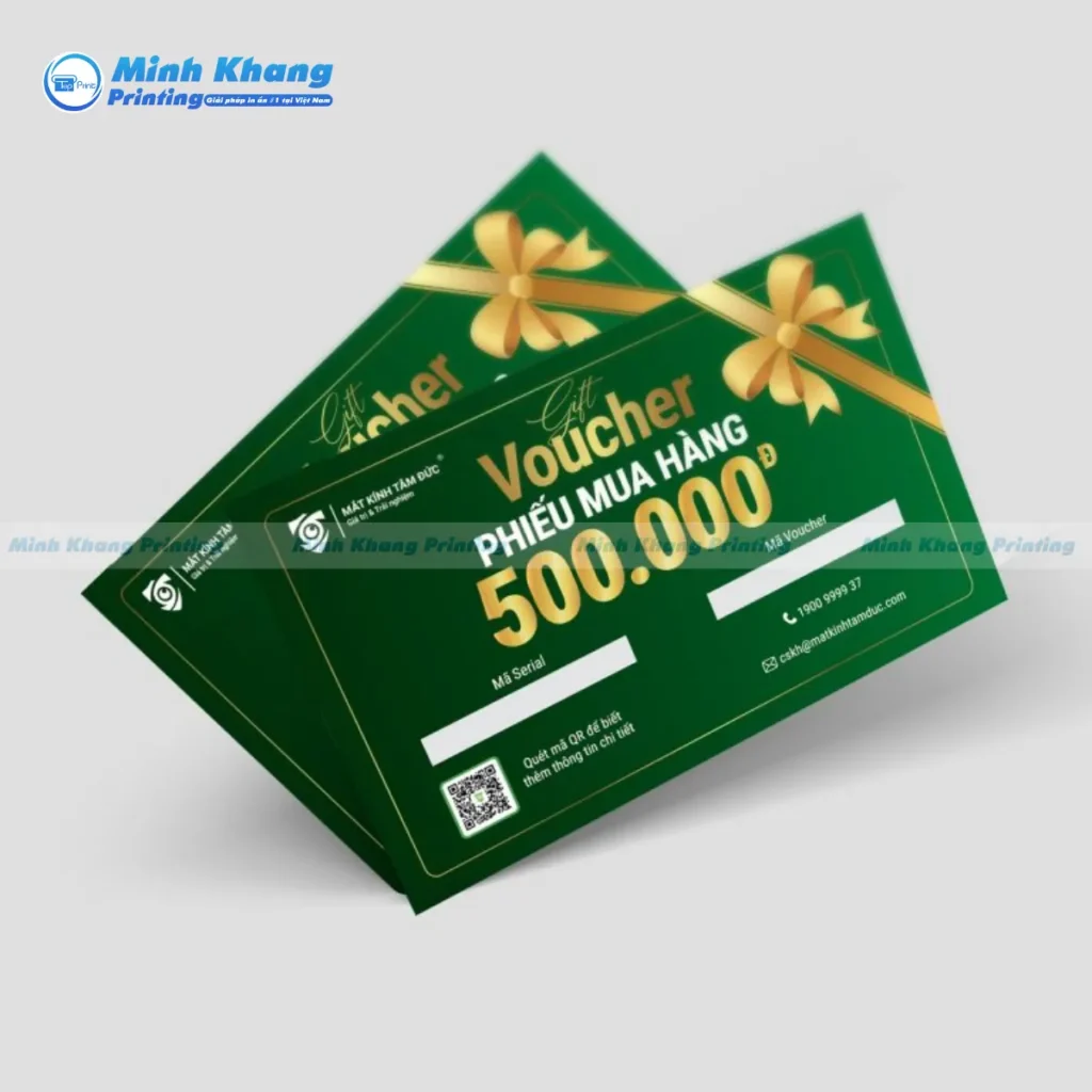 Mẫu phiếu mua hàng mắt kính Tâm Đức 500.000đ