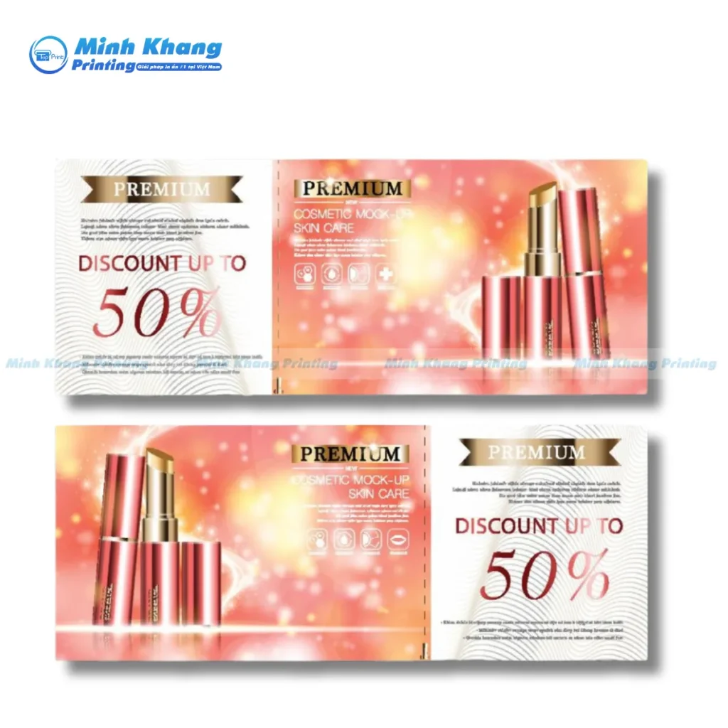 Mẫu voucher mỹ phẩm cosmetic - skincare cho khách hàng thân thiết