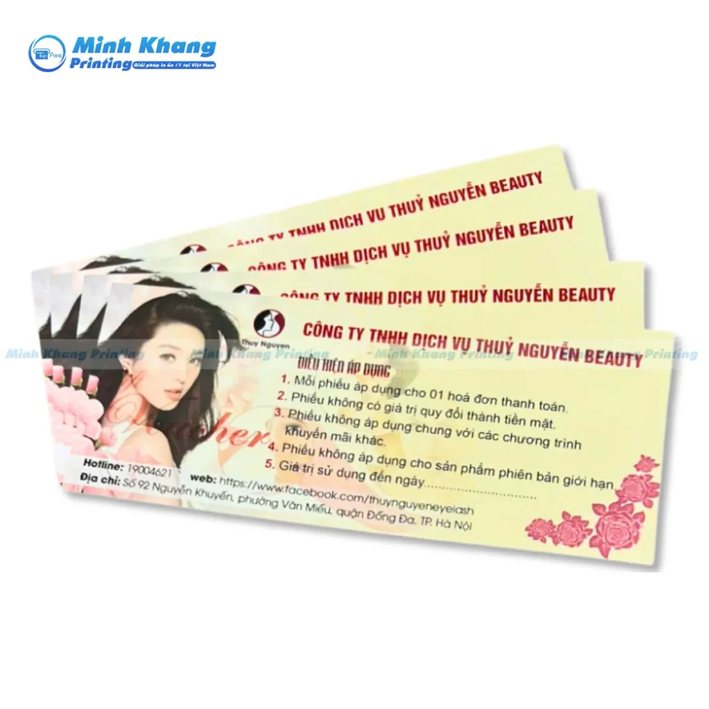 Mẫu voucher công ty TNHH dịch vụ Thủy Nguyễn Beauty