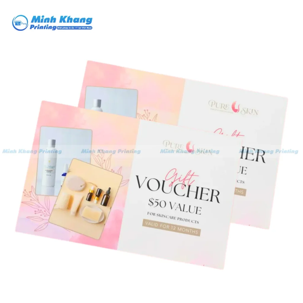 Mẫu voucher mỹ phẩm đẹp trị PURE SKIN