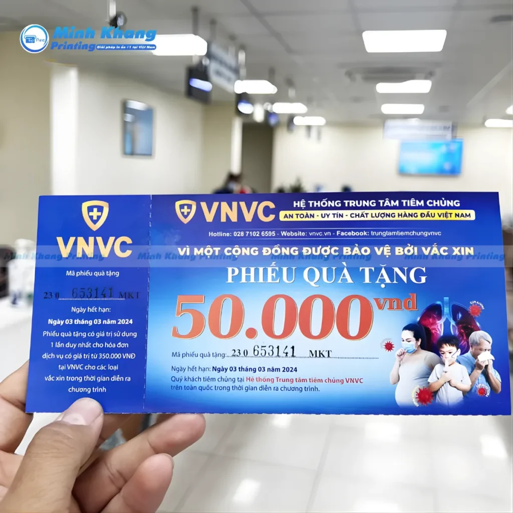 Mẫu phiếu quà tặng 50.000vnđ hệ thống trung tâm tiem chủng VNVC