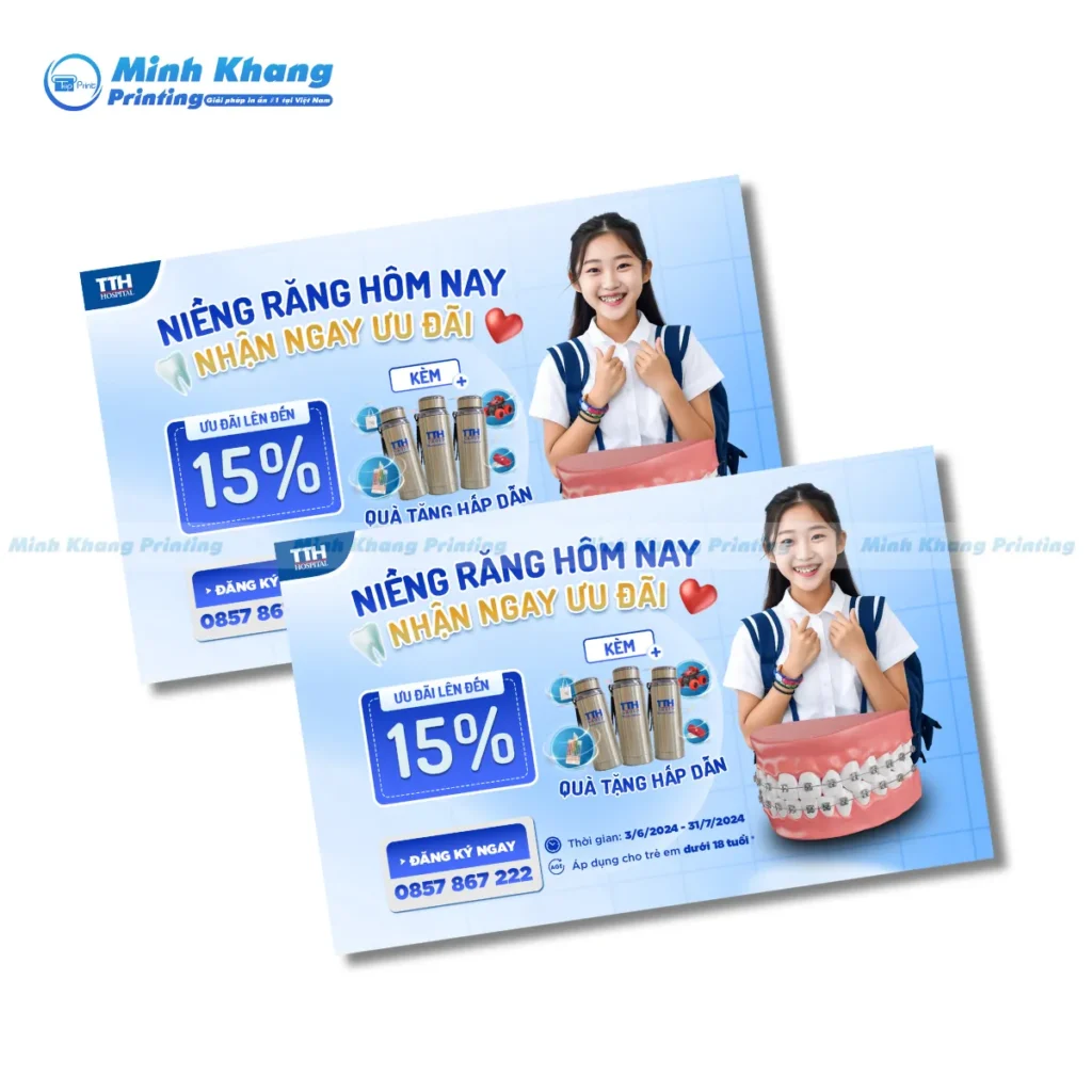 Mẫu phiếu ưu đãi & quà tặng kèm khi niềng răng tại TTH Hospital