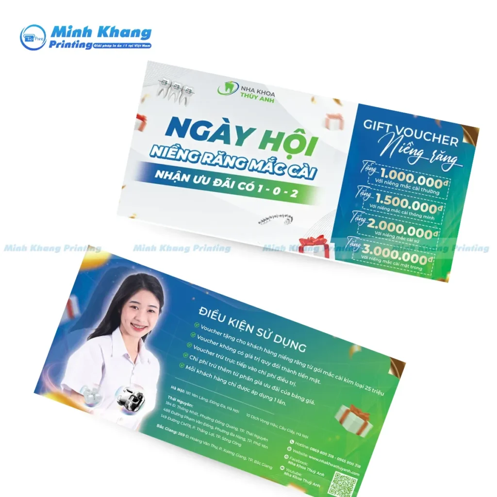Mẫu gift voucher niềng răng nha khoa Thùy Anh ưu đãi có 1-0-2
